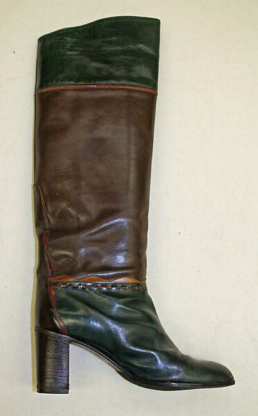 Boots, Yves Saint Laurent (French, founded 1961), a,b) leather, French 