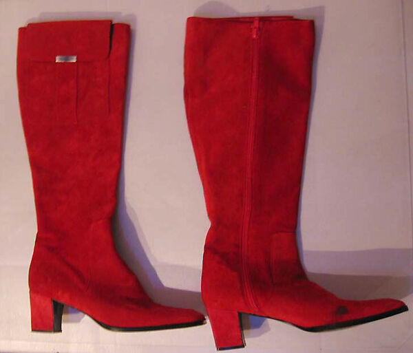 Boots, Yves Saint Laurent (French, founded 1961), a,b) leather, metal, French