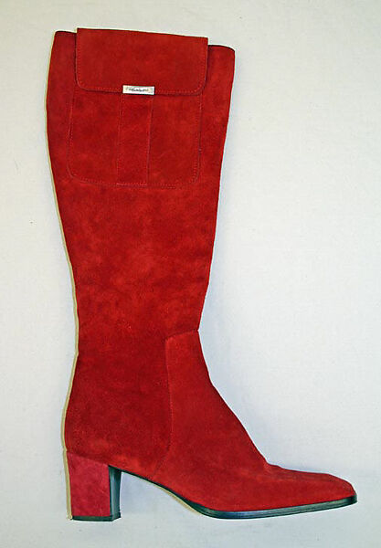 Boots, Yves Saint Laurent (French, founded 1961), a,b) leather, metal, French 