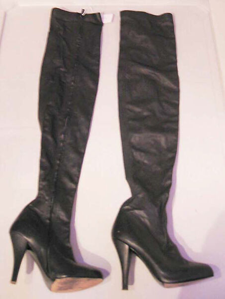 Boots, House of Chanel (French, founded 1910), a,b) leather, French