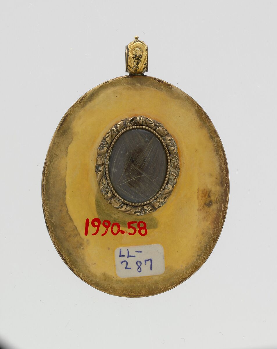 Self Portrait, James Van Dyck (active 1825–44), Watercolor on ivory, American