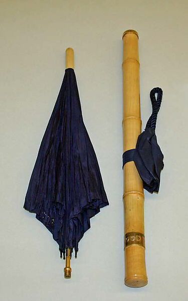 Parasol, silk, wood, metal, British 