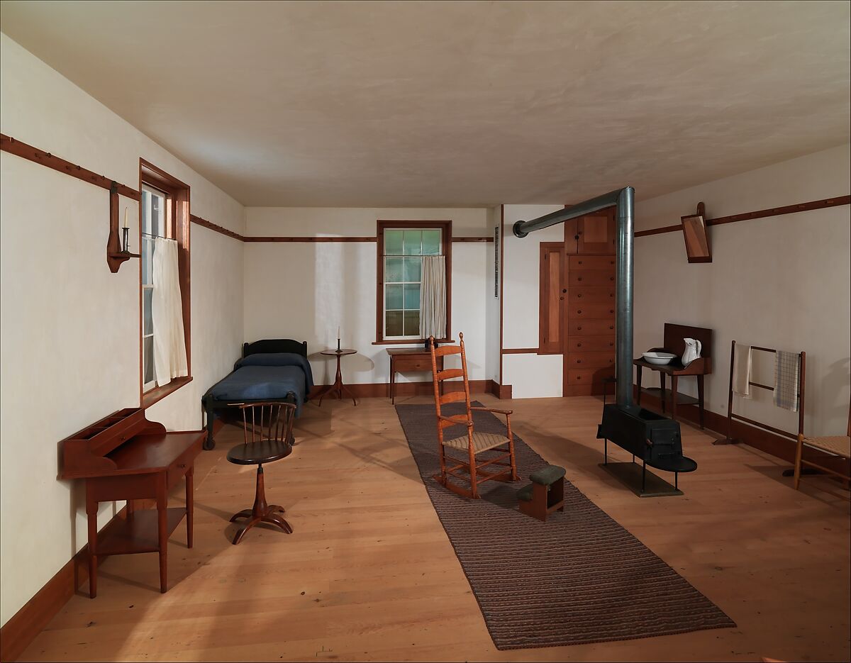 Architectural elements from a Retiring Room in the North Family Dwelling American, New Lebanon, New York, United Society of Believers in Christ’s Second Appearing (“Shakers”) (American, active ca. 1750–present), Wood, American, Shaker