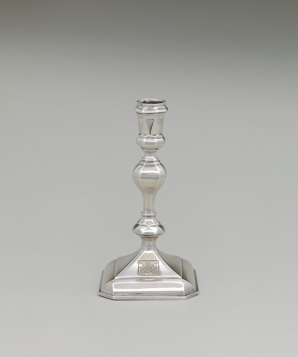 Candlestick, Edward Winslow (1669–1753), Silver, American