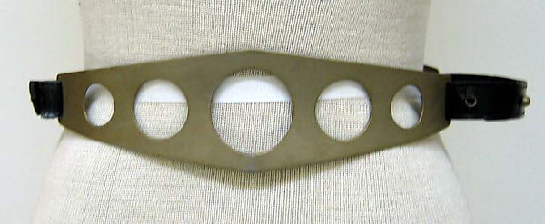 Belt, Bill Blass Ltd. (American, founded 1970), Metal, leather, American 