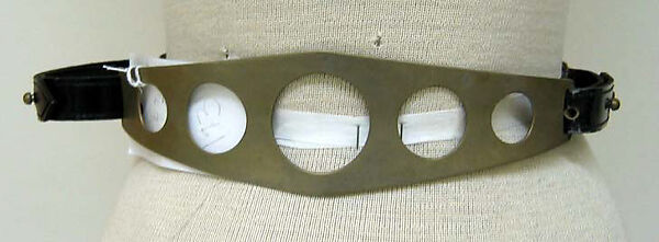 Belt, Bill Blass Ltd. (American, founded 1970), Metal, leather, American