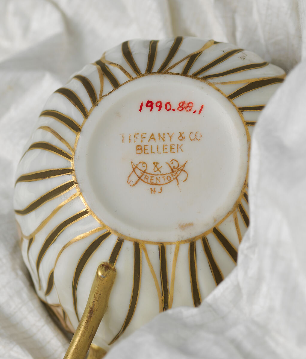 Cup and saucer, Ott and Brewer (American, Trenton, New Jersey, 1871–1893), Porcelain, American