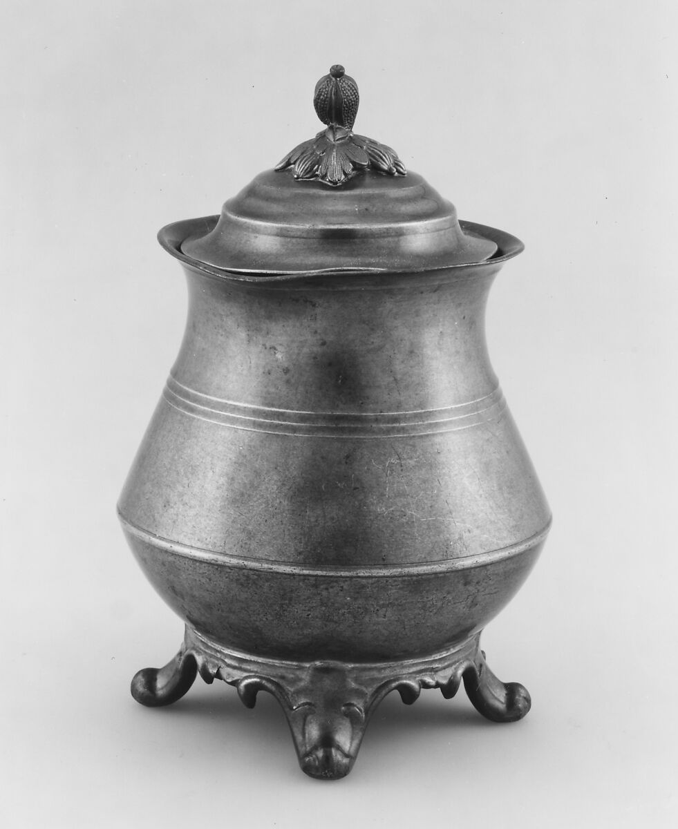 Sugar Bowl, Thomas Danforth Boardman (1784–1873), Britannia metal, American 