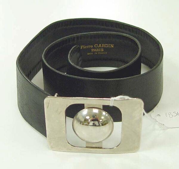 Belt, Pierre Cardin (French (born Italy), San Biagio di Callalta 1922–2020 Neuilly), leather, metal, French 