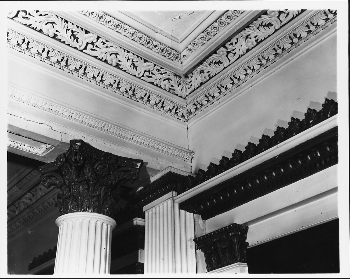 Architectural elements from the La Roque Mansion, Astoria, New York, Plaster and wood, American