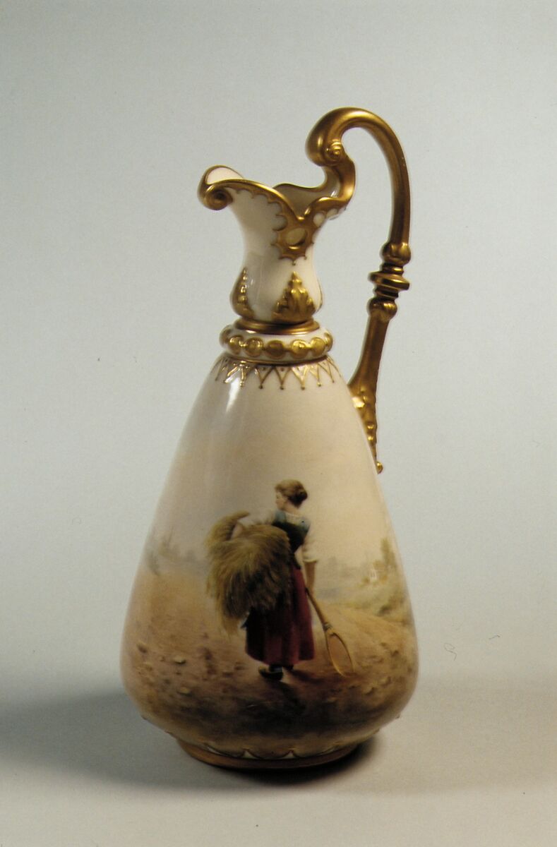 Ewer, Manufactured by Columbian Art Pottery (Morris and Willmore) (1893–1905), Porcelain, American