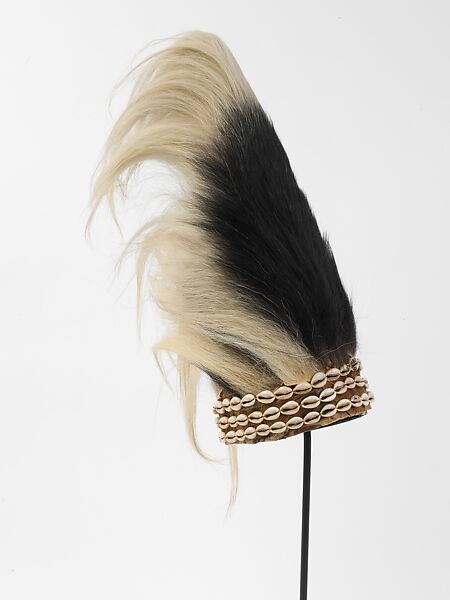 Prestige Headdress, Fur, shells, Gisu peoples