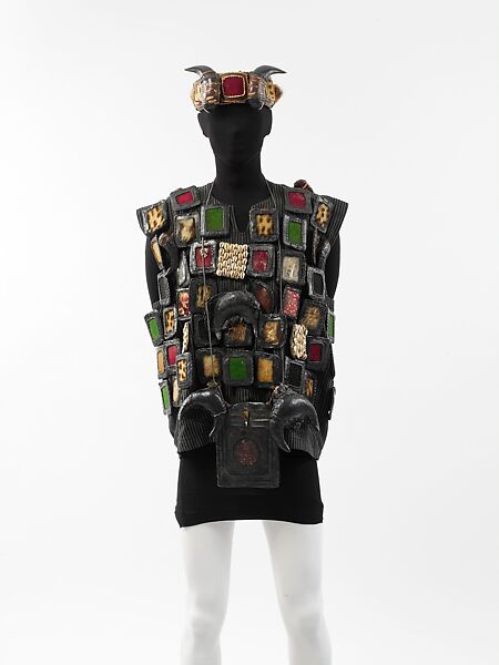 Ensemble, Leather, fur, horn, shell, glass, wool, cotton, Dagomba peoples