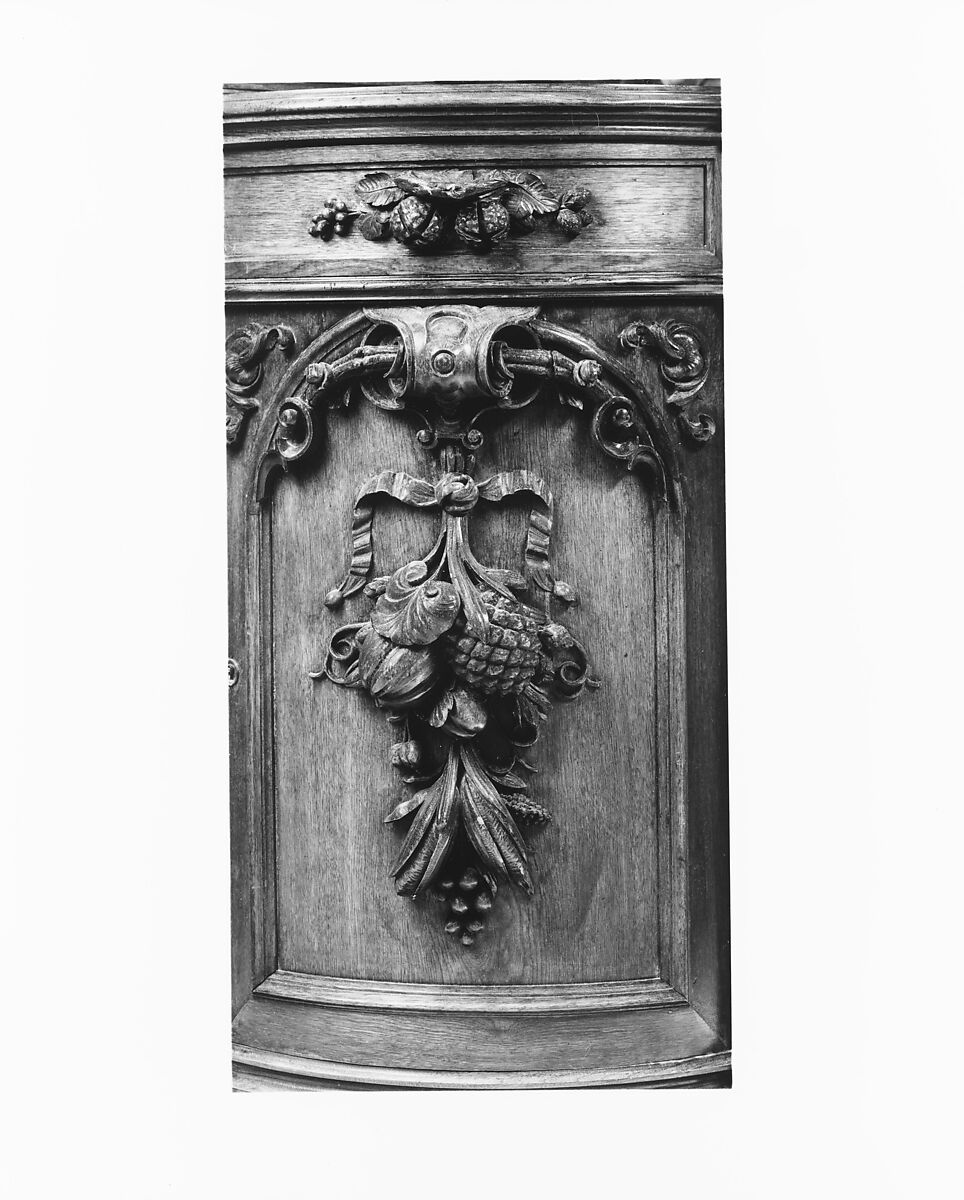 Sideboard, Alexander Roux (1813–1886), Black walnut, pine (secondary wood), American