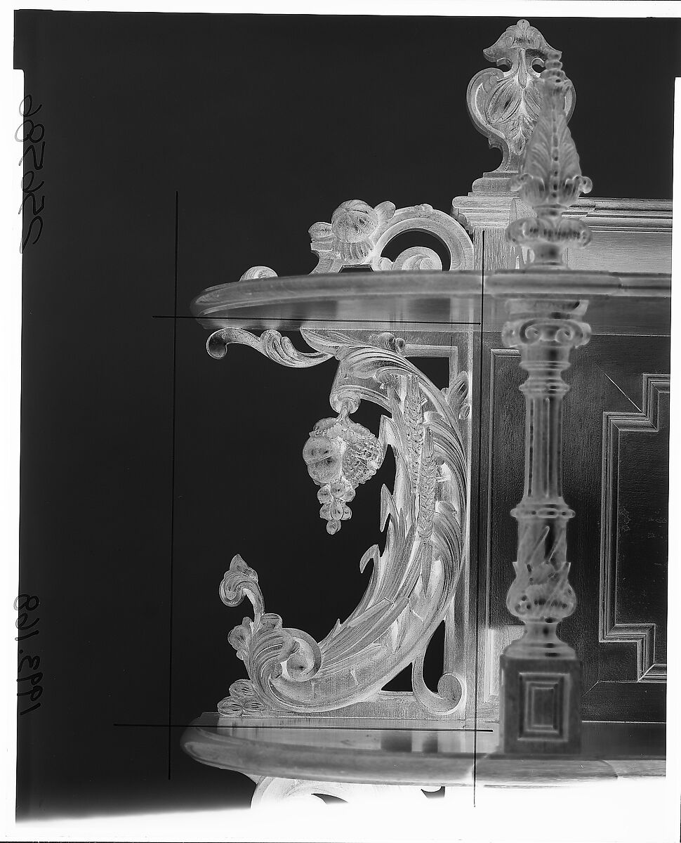 Sideboard, Alexander Roux (1813–1886), Black walnut, pine (secondary wood), American