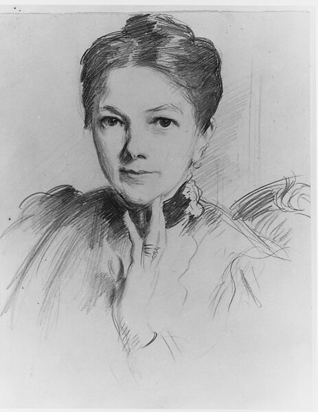 Mrs. Louis Ormond, John Singer Sargent (American, Florence 1856–1925 London), Graphite on off-white wove paper, American