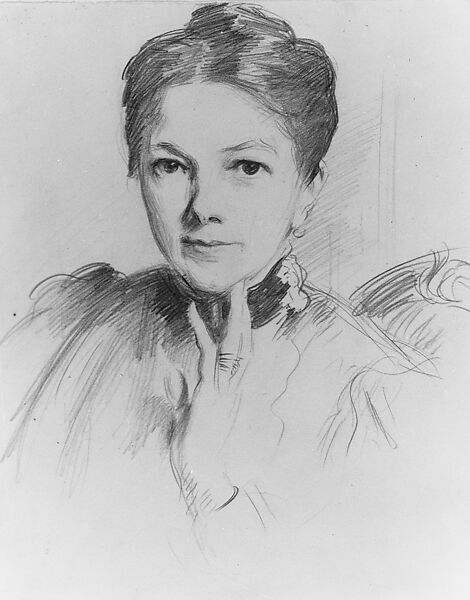 Mrs. Louis Ormond, John Singer Sargent (American, Florence 1856–1925 London), Graphite on off-white wove paper, American 