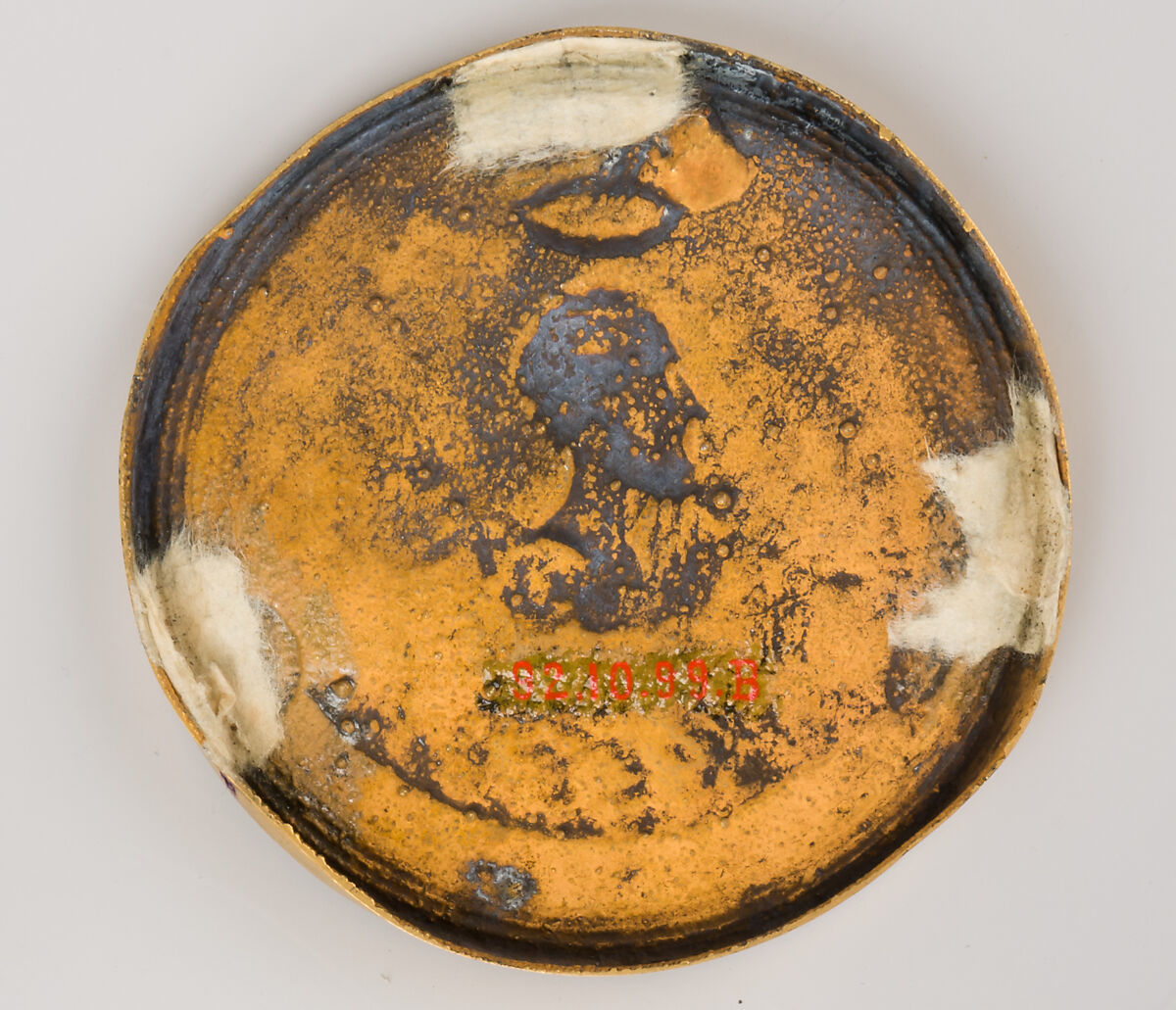 Congressional Medal to Cyrus W. Field for the Successful Laying of the Atlantic Cable, William Barber (1807–1879), Copper and gold leaf, American