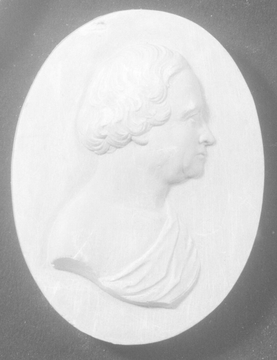 Cameo of a Gentleman, Erastus Dow Palmer (American, Pompey, New York 1817–1904 Albany, New York), Plaster, American 