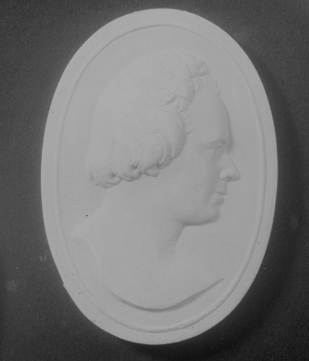 Cameo of a Gentleman, Erastus Dow Palmer (American, Pompey, New York 1817–1904 Albany, New York), Plaster, American 