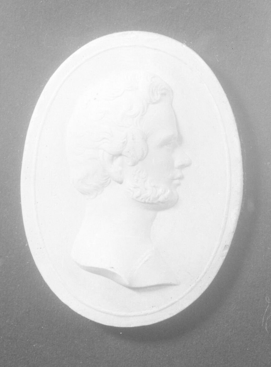 Cameo of a Gentleman, Erastus Dow Palmer (American, Pompey, New York 1817–1904 Albany, New York), Plaster, American 