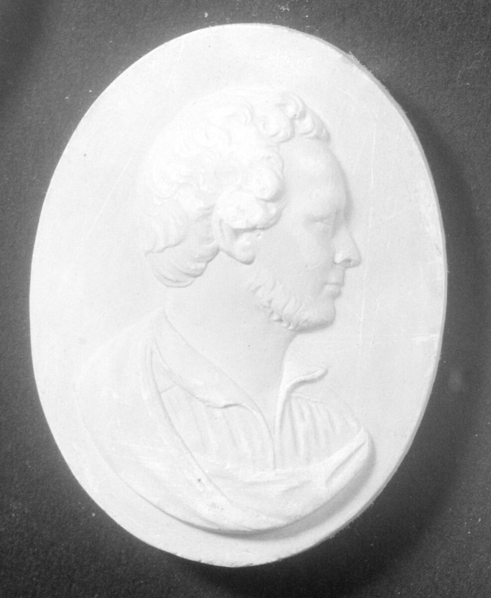 Cameo of a Gentleman, Erastus Dow Palmer (American, Pompey, New York 1817–1904 Albany, New York), Plaster, American 