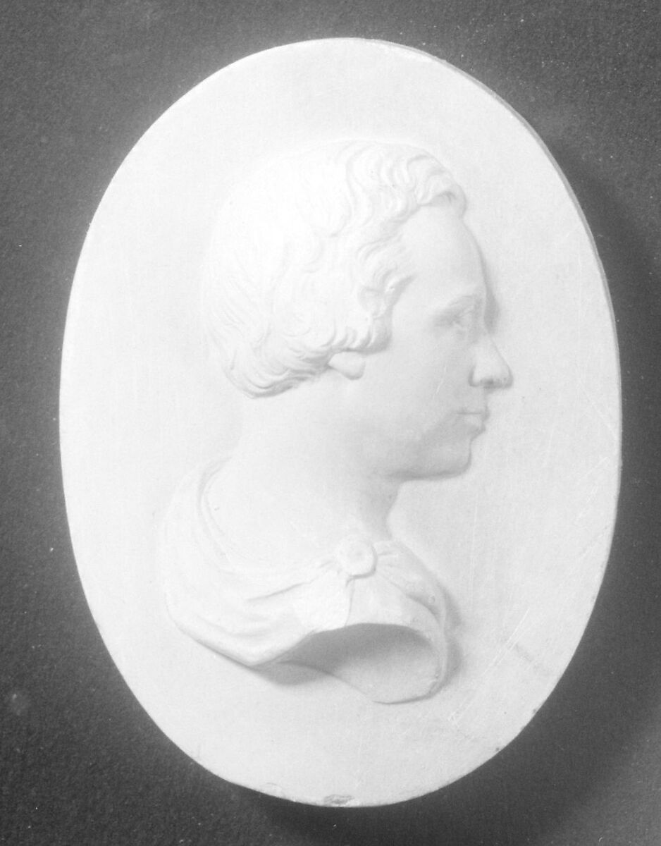 Cameo of a Gentleman, Erastus Dow Palmer (American, Pompey, New York 1817–1904 Albany, New York), Plaster, American 