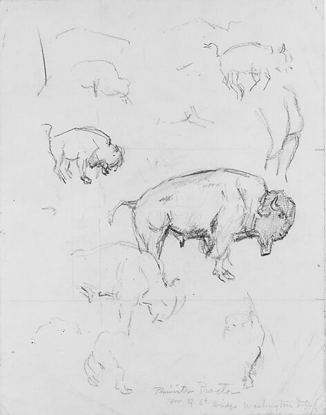 For Q Street Bridge Washington D.C., Alexander Phimister Proctor (American, Bosanquet, Ontario 1860–1950 Palo Alto, California), Graphite on paper, American