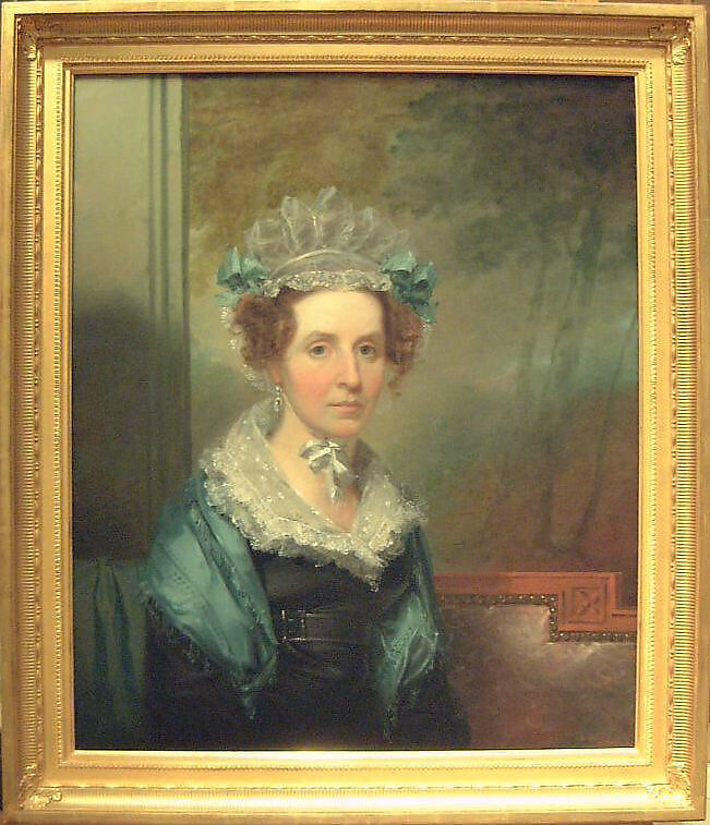 Mrs. Charles Cummings (Rebecca Pittard), Henry Inman (American, Utica, New York 1801–1846 New York), Oil on canvas, American 