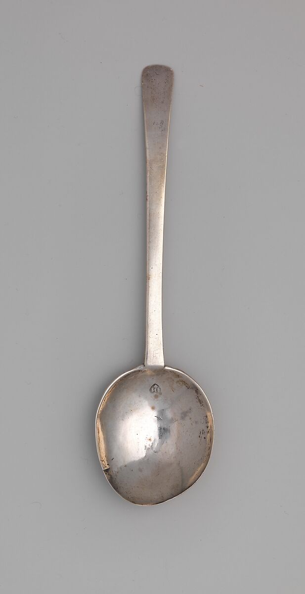 Spoon, John Hull (1624–1683), Silver, American