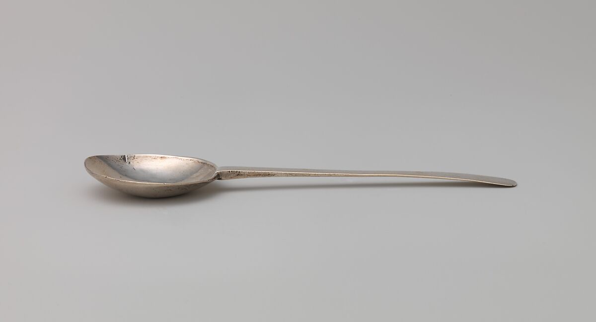 Spoon, John Hull (1624–1683), Silver, American 