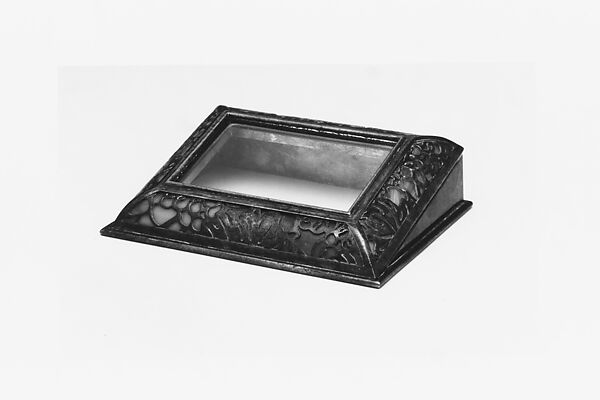 Calendar Frame, Designed by Louis C. Tiffany (American, New York 1848–1933 New York), Bronze, glass, American