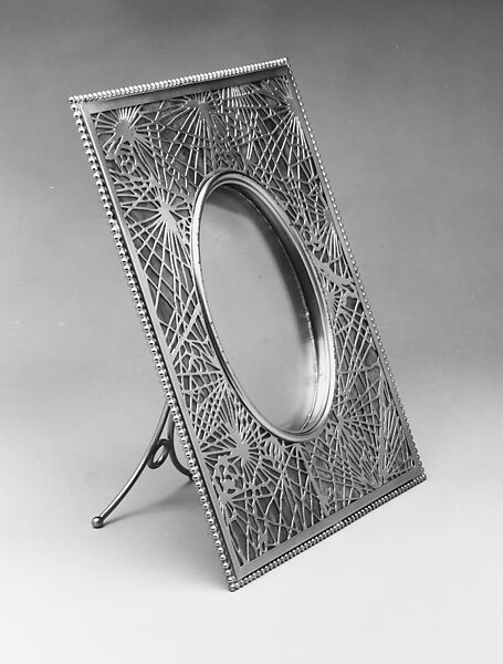 Frame, Designed by Louis C. Tiffany (American, New York 1848–1933 New York), Gilt bronze, Favrile glass, American