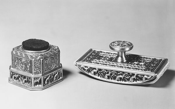 Rocker Blotter, Designed by Louis C. Tiffany (American, New York 1848–1933 New York), Bronze, wood, American