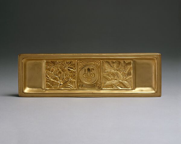 Pen Tray, Designed by Louis C. Tiffany (American, New York 1848–1933 New York), Bronze, American 