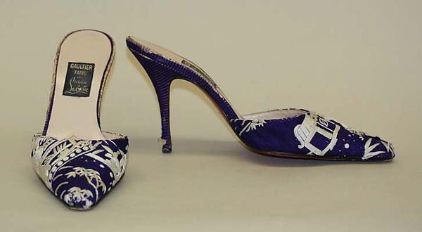Shoes, Jean Paul Gaultier (French, born 1952), a,b) silk, French