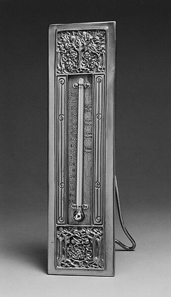 Thermometer, Designed by Louis C. Tiffany (American, New York 1848–1933 New York), Gilt bronze, American