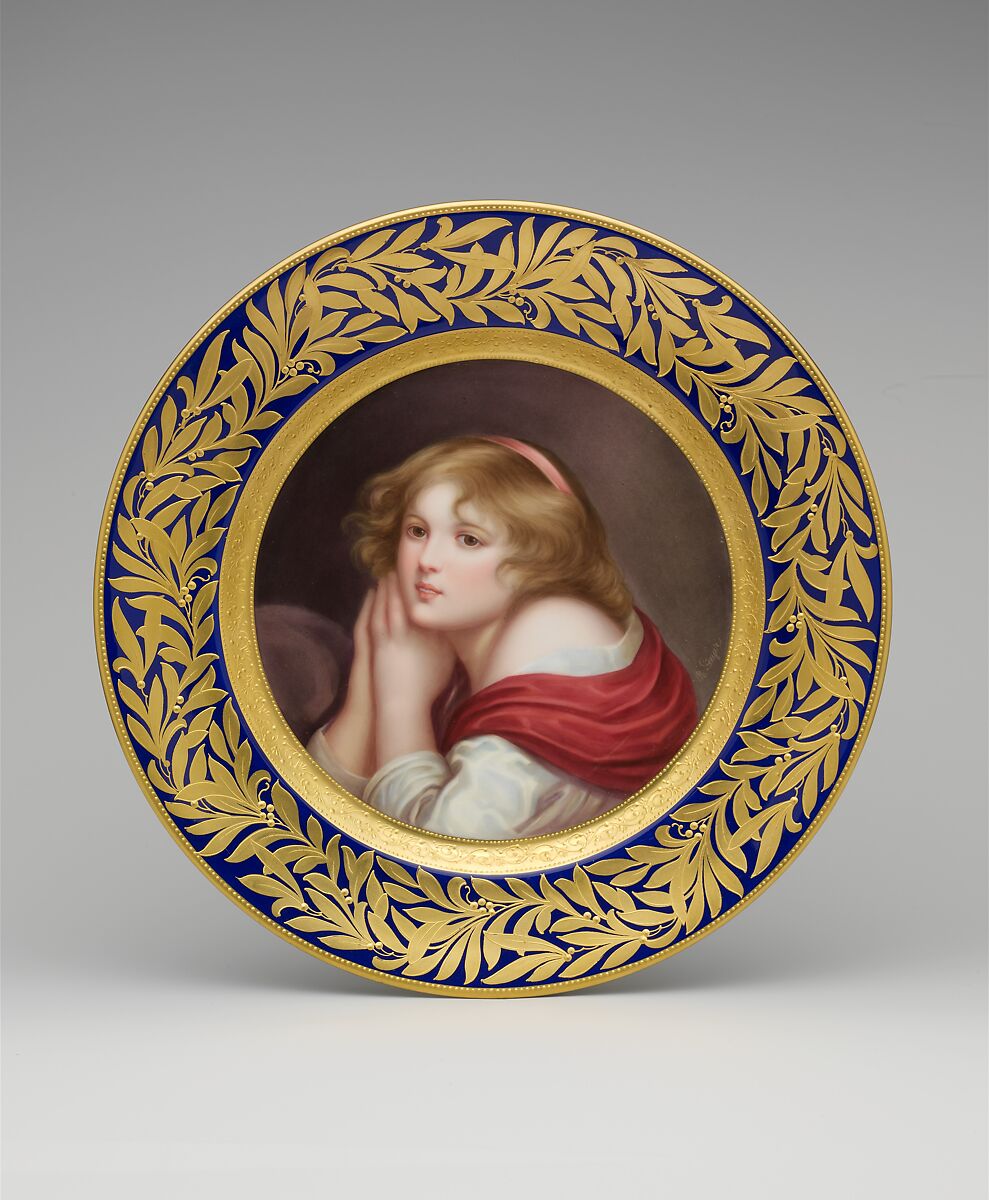 Plate, Bruno Geyer, Austrian, active late 19th century to early 20th century, Porcelain, American 