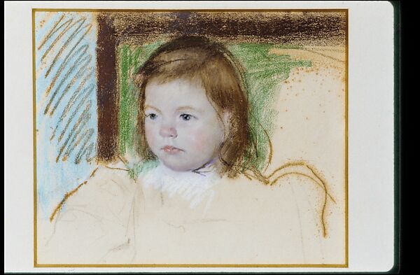 Ellen Mary Cassatt, Mary Cassatt (American, Pittsburgh, Pennsylvania 1844–1926 Le Mesnil-Théribus, Oise), Pastel on laid paper, originally mounted on a strainer, American