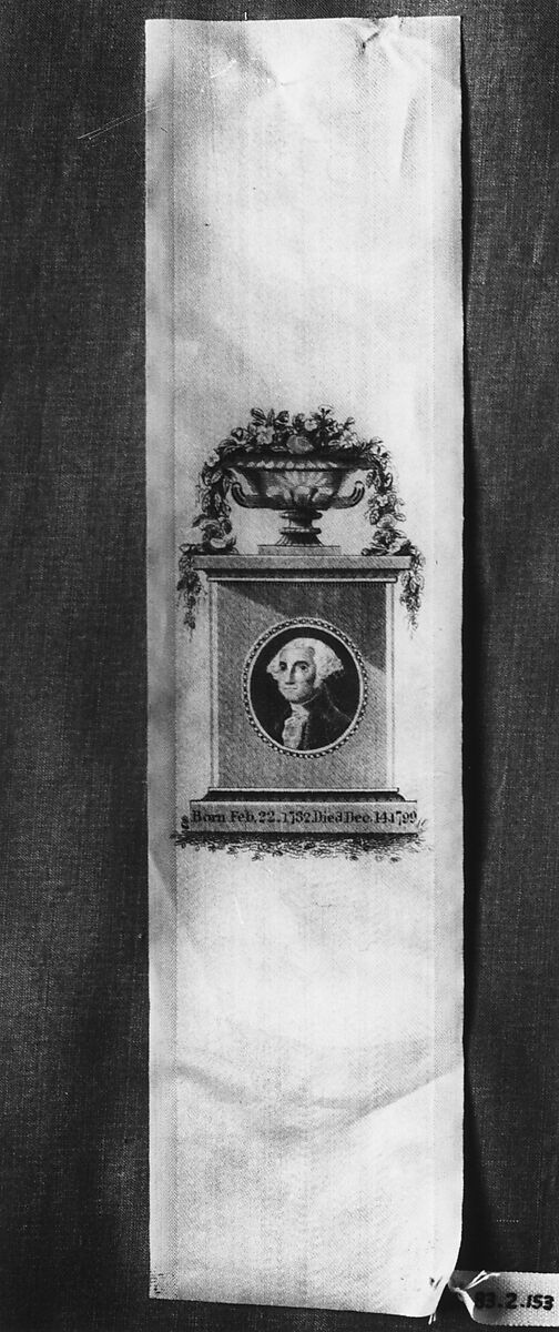 Badge of George Washington, Woven silk, American 