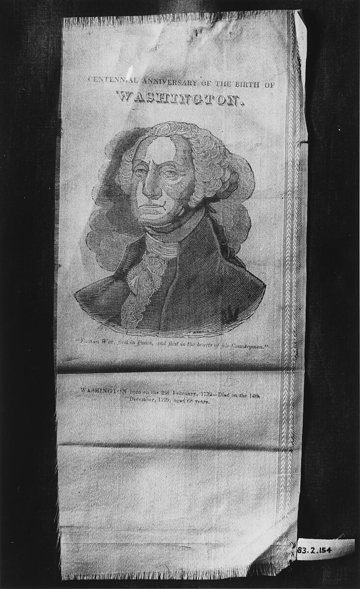 Badge of George Washington, Woven silk, American 