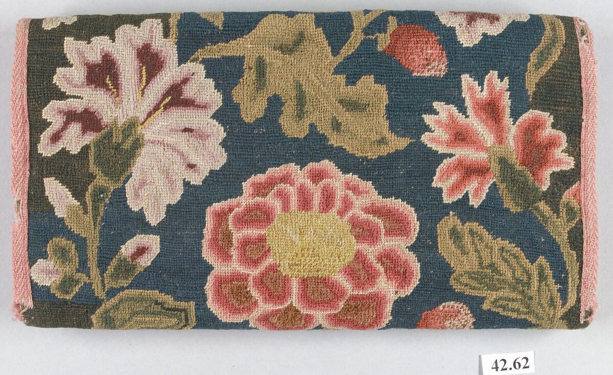 Purse, Wool embroidered with wool, American