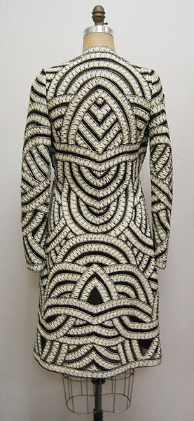 Coat, Oscar de la Renta, LLC. (American, founded 1965), silk, jet, synthetic, cotton, American