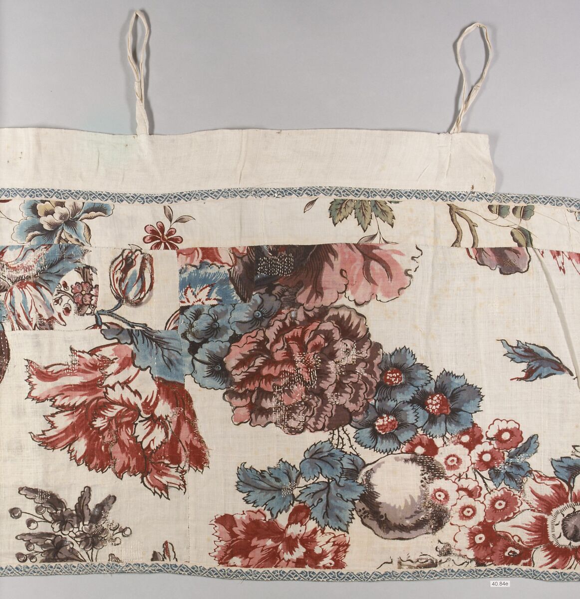 Curtain, Linen, block-printed