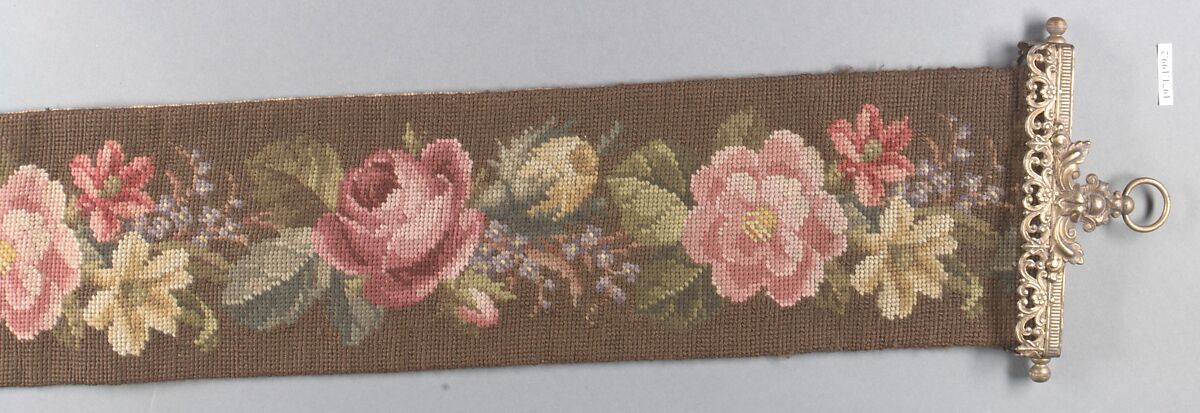 Embroidered Bell Pull, Embroidered, American 