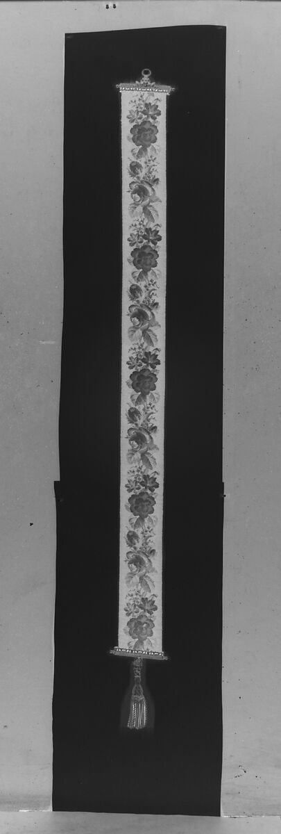 Embroidered Bell Pull, Embroidered, American