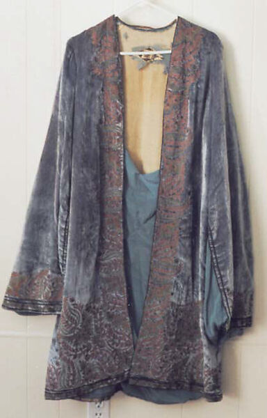 Evening coat, Babani (French, active ca. 1894–1940), silk, metal, French 
