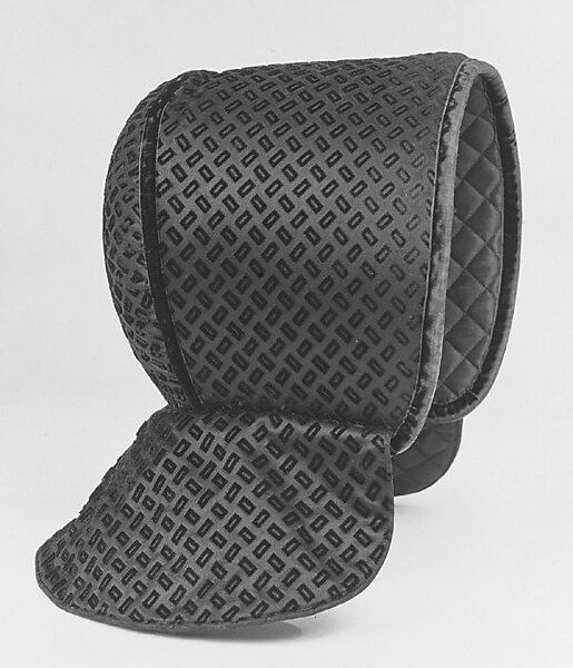 Bonnet, United Society of Believers in Christ’s Second Appearing (“Shakers”) (American, active ca. 1750–present), Palm, silk, net, and cotton, American, Shaker