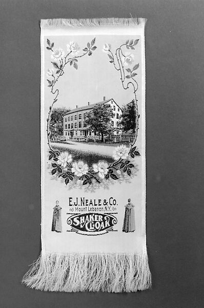 Bookmark, E. J. Neale and Company, Woven silk, American, Shaker
