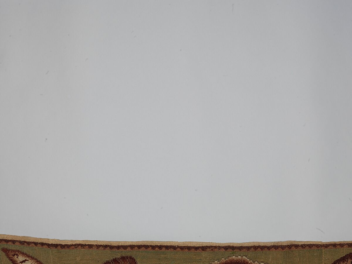 Carpet, Ann Moore, Wool, embroidered in cross-stitch, American